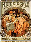 Alphonse Maria Mucha Heidsieck and Co painting